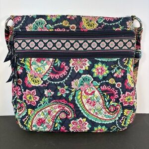 Vera Bradley Floral Paisley Quilted Crossbody Purse Bag